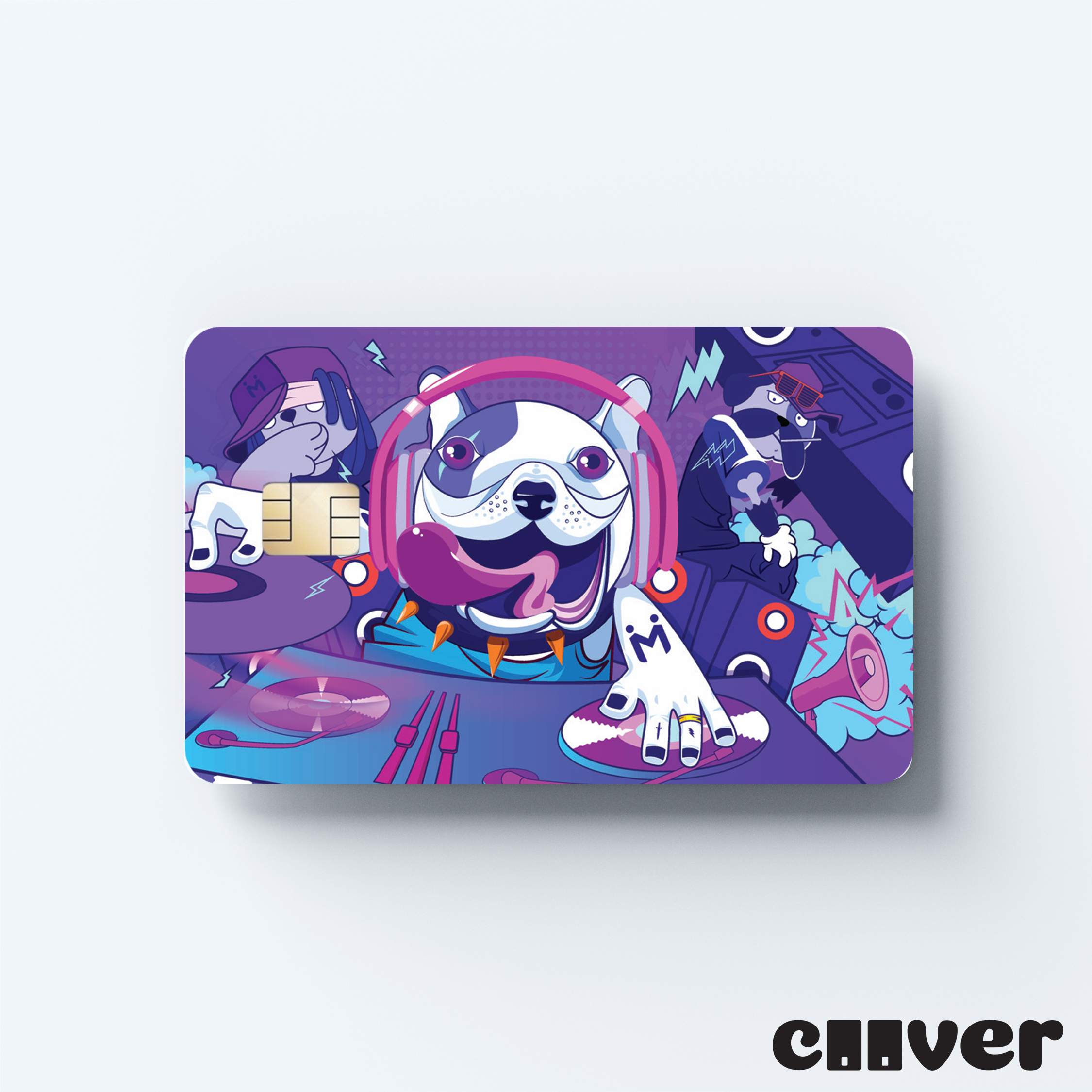 DOG - Miếng dán skin 1 MẶT TRƯỚC thẻ ngân hàng/thẻ ATM, thẻ chung cư, thẻ thang máy, thẻ gửi xe,... COOVER