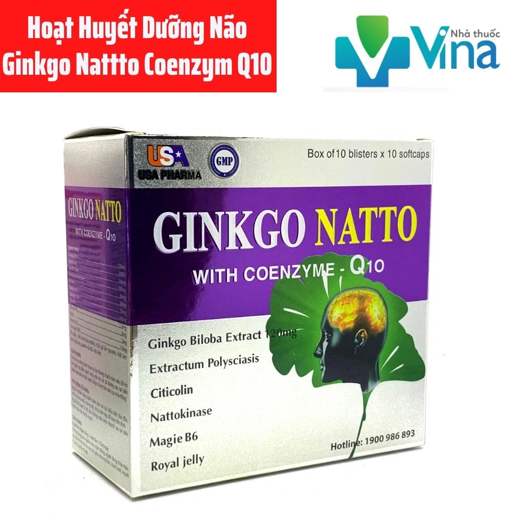 Dưỡng não ginkgo biloba natto coemzym q10 - hộp 100 viên