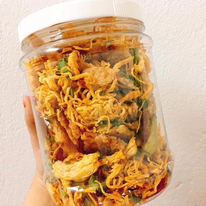 Hũ 500gr cơm cháy lắc khô gà loại i