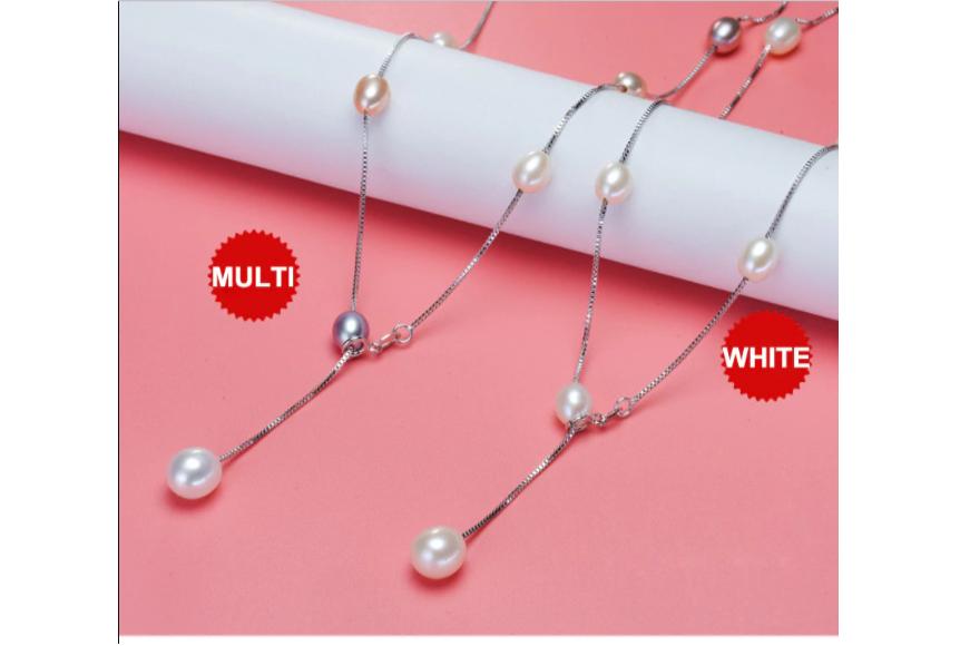 [HCM] Dây chuyền bạc , phối ngọc trai thật  style Hàn Quốc