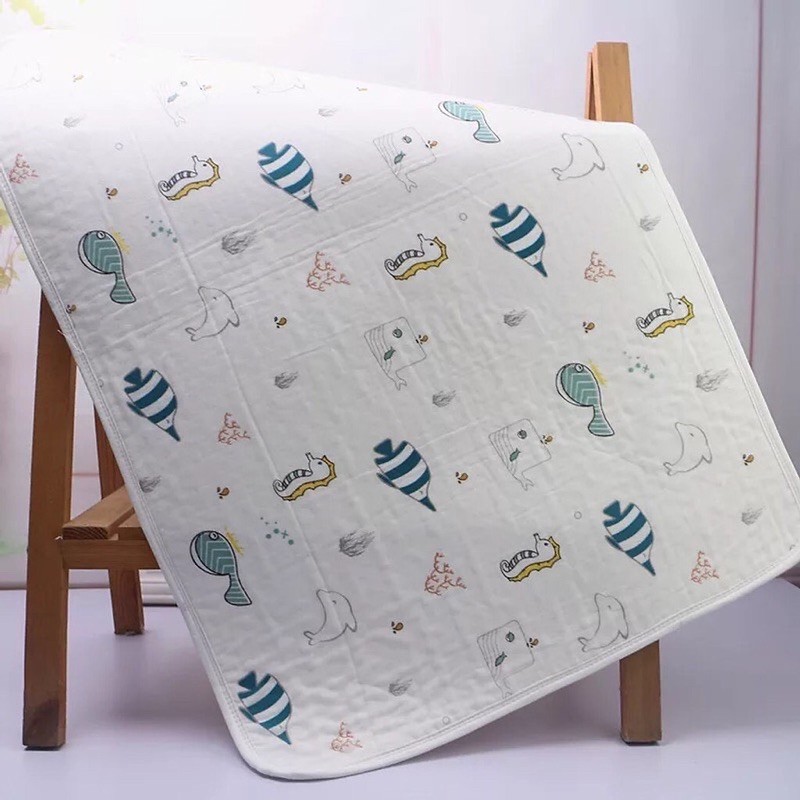 Tấm lót chống thấm sợi tre 5 lớp cho bé