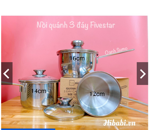 Nồi Quánh nấu bột Inox 3 đáy Fivestar 14cm
