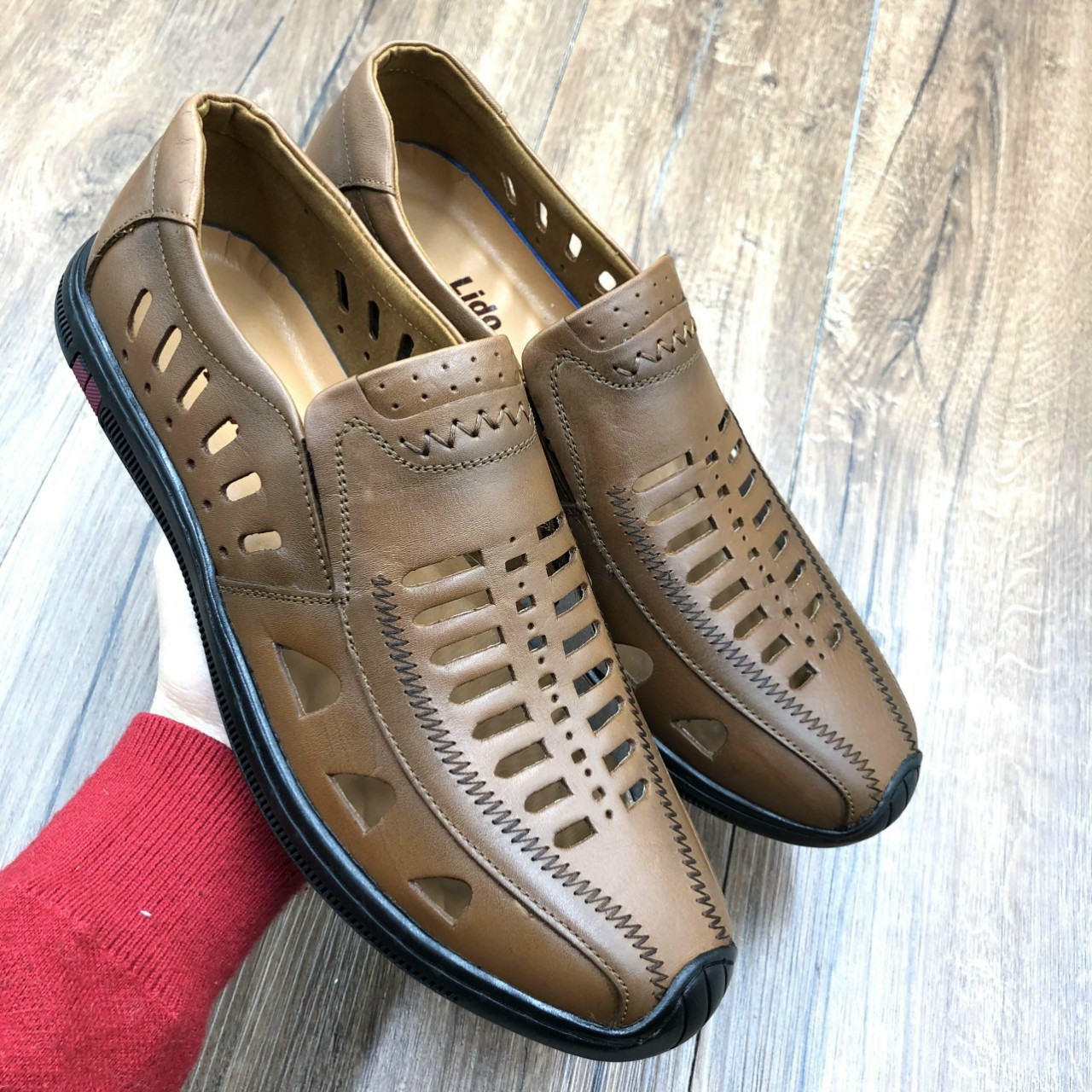 Giày lười rọ nam da bò siêu mềm siêu thoáng