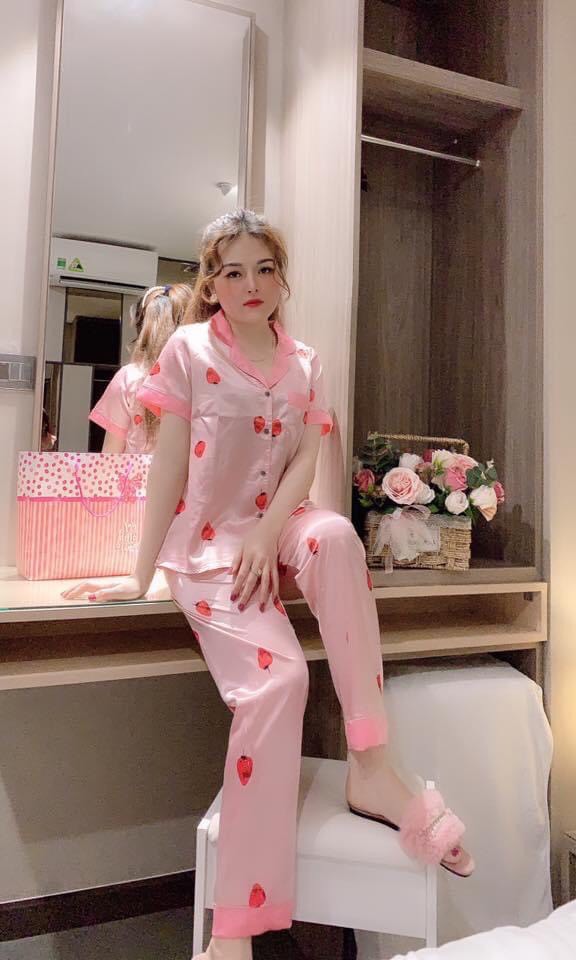 Set bộ dài mặc nhà chất lụa satin cực mát hàng cao cấp