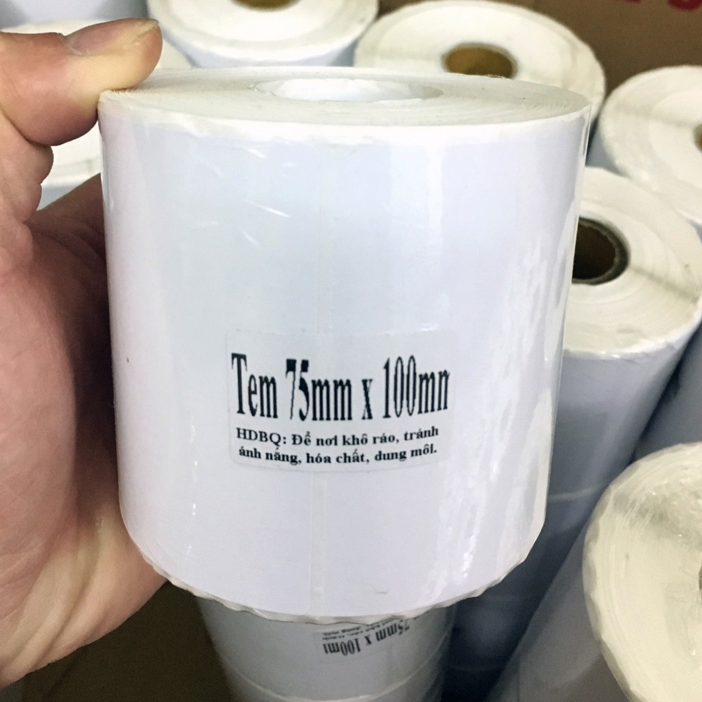 [Cuộn 30m] Tem nhiệt 75x100-Decal 7.5x10cm tem 75x100 cam kết hàng đúng mô tả chất lượng đảm bảo an toàn đến sức khỏe người sử dụng