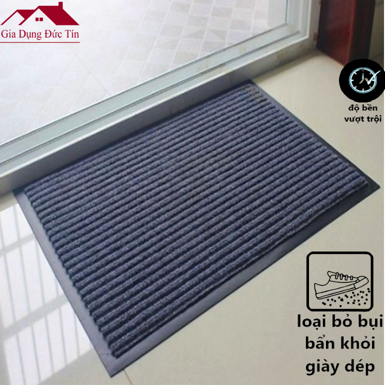 Thảm Chùi Chân Nỉ 40x60cm. Thảm Trải Sàn Đế Cao Su Chống Trơn Trượt. Thảm lót sàn sợi len.