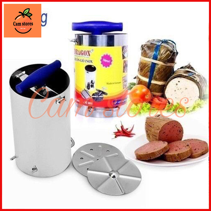 Khuôn làm giò xào bằng inox, khuôn giò inox tiện dụng, khuôn ép giò xào, dụng cụ làm giò loại 1KG,