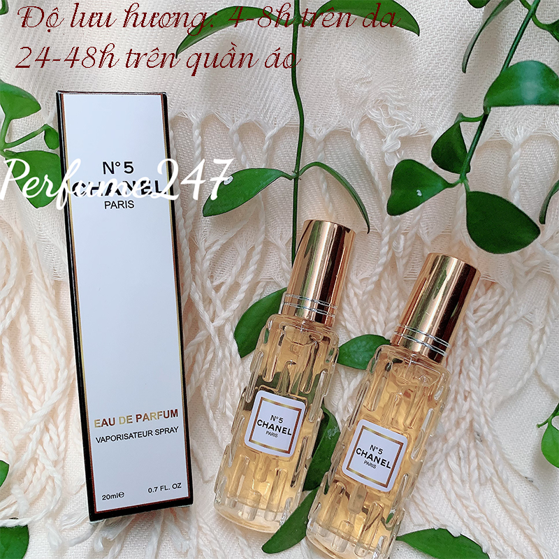 [HCM]COMBO 2 NƯỚC HOA NỮ MINI XÁCH TAY 20ML THƠM LÂU-MÙI No.5