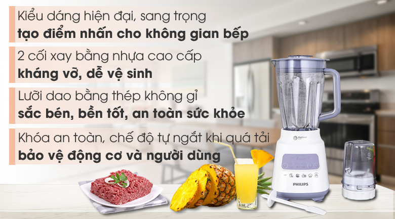 Máy xay sinh tố philips hr2221/00 - bảo hành chính hãng 2 năm