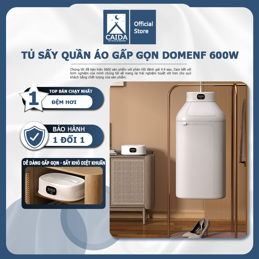 Tủ sấy quần áo Domeng CQV6 máy sấy quần áo gấp gọn công suất lớn 600W giải pháp cho quần áo khô nhanh trong mọi thời tiết