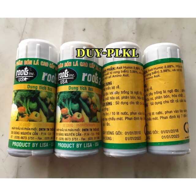Phân bón lá cao cấp ra rễ roots2 của hoa kỳ. usa- chai nhỏ -8ml. ra rễ, giải độc lan.