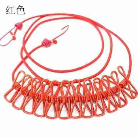 Dây phơi kẹp sắt kèm móc thông minh