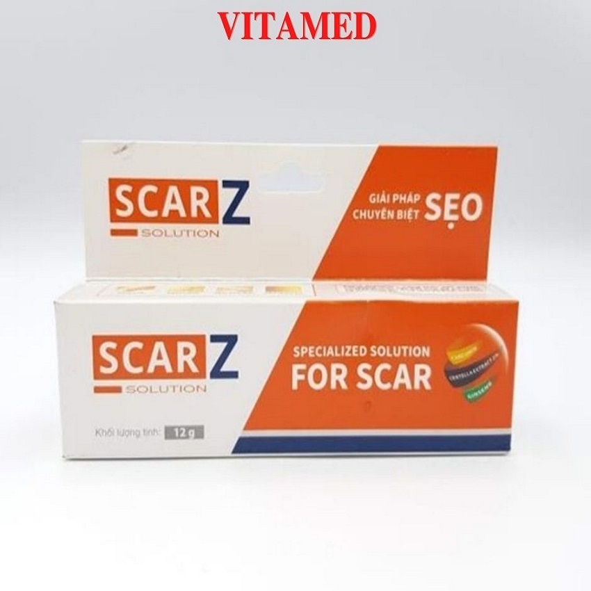 Bôi sẹo ScarZ Solution ngừa sẹo lồi, sẹo lõm, sẹo thâm do mụn trứng cá, tẩy nốt ruồi, sẹo do vết thương, bỏng, trầy xước...tuýp 12g