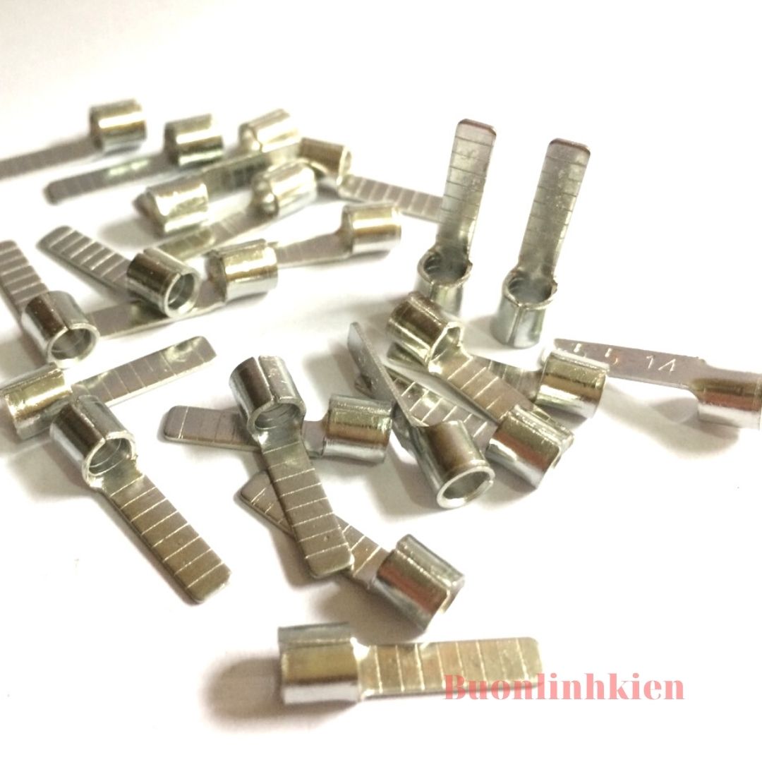 100 cái đầu cos pin dẹp trần dbn 5.5-14, đầu cos dây điện, cos dẹt, cosse nối dây 4mm-6mm