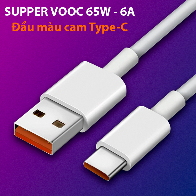 Cáp super vooc 65w - type c