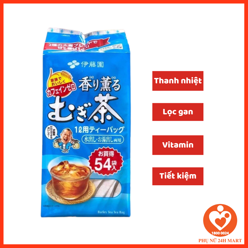 Trà Lúa Mạch Mugi Itoen Nhật Bản 54 Gói Siêu To, Siêu Tiết Kiệm [HSD T6/2025]