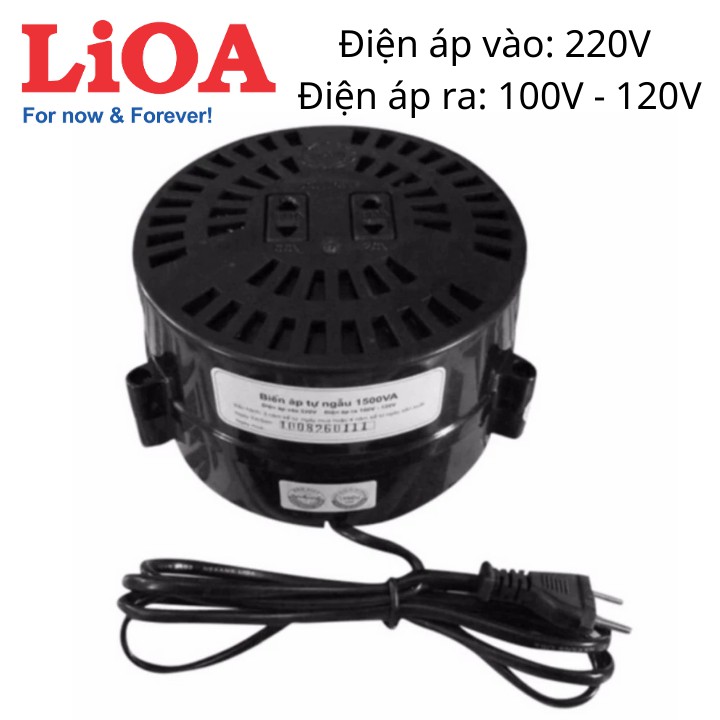 Biến áp đổi nguồn hạ áp 1 pha lioa, điện vào 220v ra 100-120v - dùng cho đồ xài điện 110v