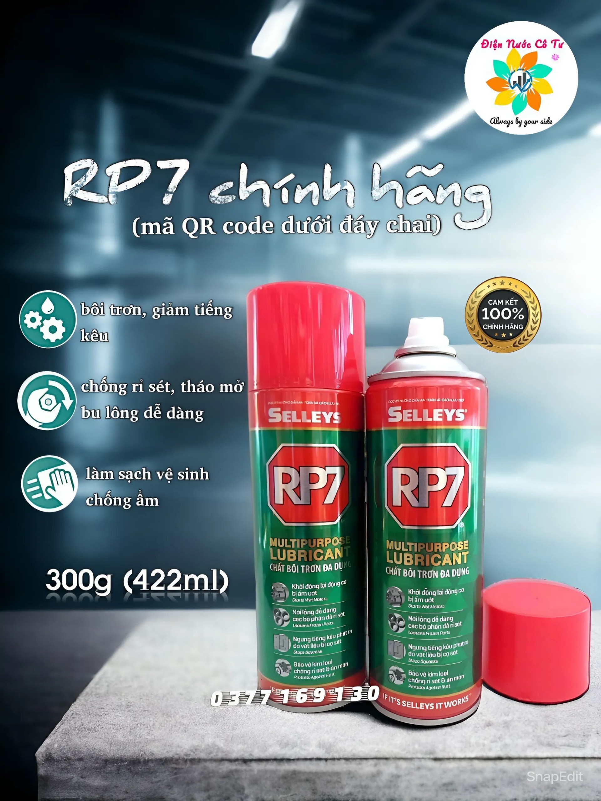 RP7- Bình Xịt Bôi Trơn Đa Dụng 300g chính hãng RP7