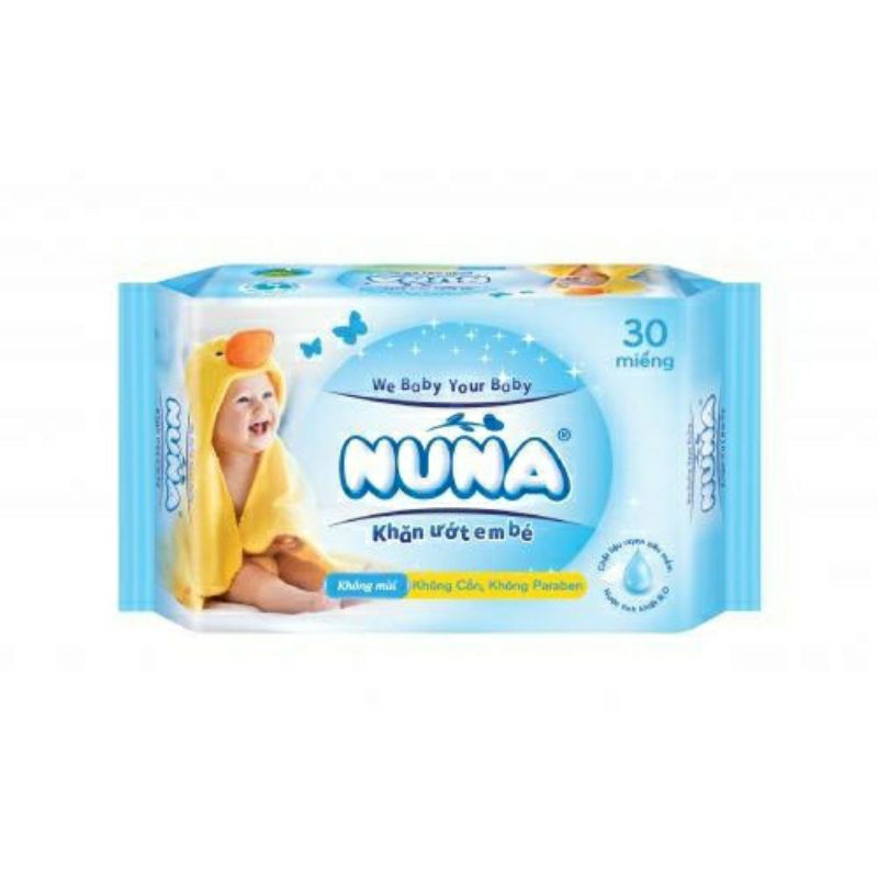 Khăn giấy ướt Nuna gói 30M
