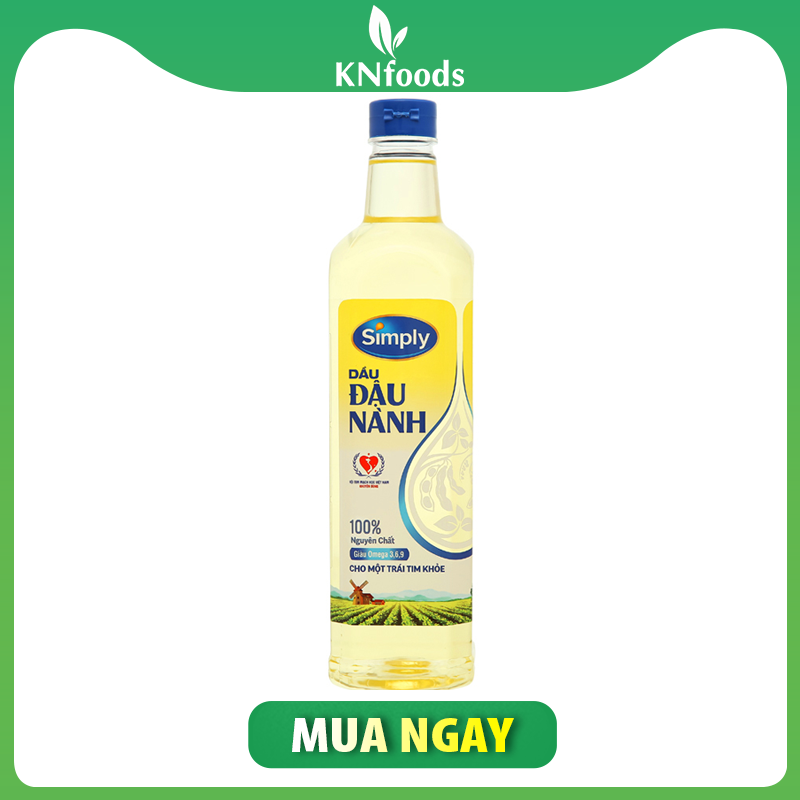 Dầu đậu nành nguyên chất Simply chai 1 lít