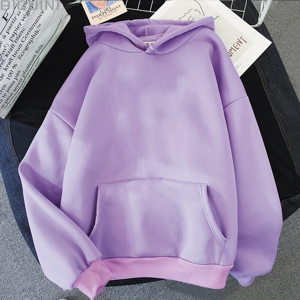 {Dưới 65kg} Áo Hoodie Trơn - Không Dây Kéo, Chất Nỉ Bông - Áo Khoác Thiết Kế Đơn Giản, Trẻ Trung Năng Động - Thời Trang Tiano