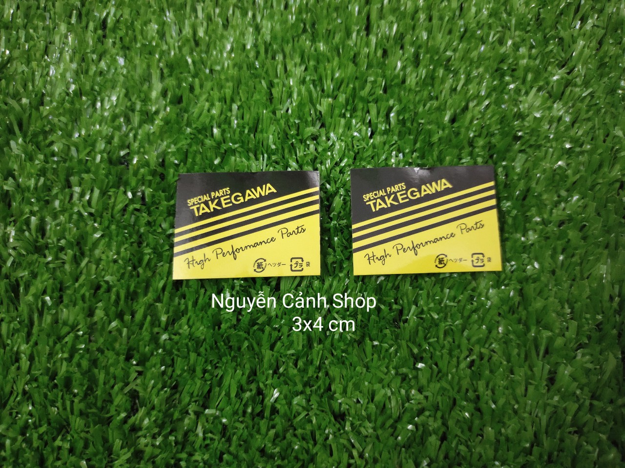 2 Tem decal takegawa 3x4cm dán xe máy