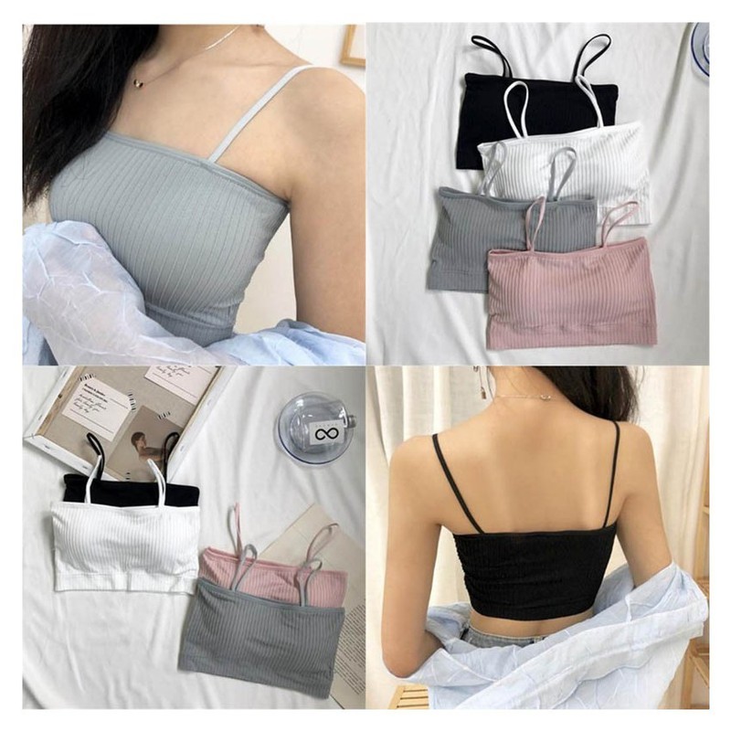 Áo hai dây bún cotton tăm xả giá nhập 19k