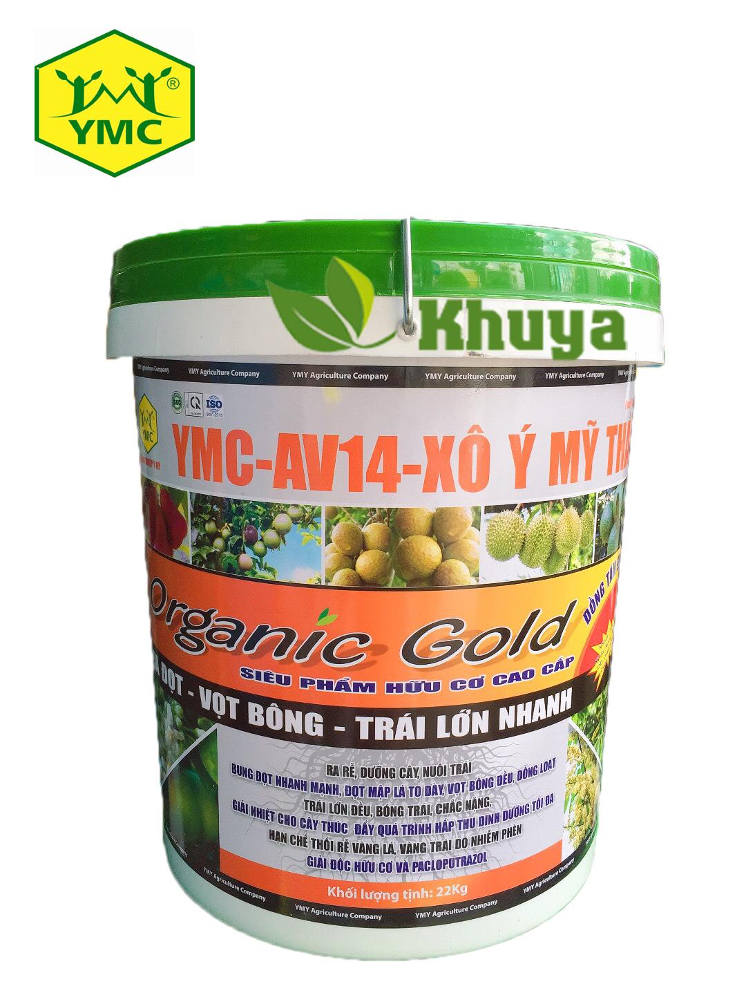 Phân bón Xô Siêu phẩm Hữu Cơ Organic Gold Ý Mỹ 22kg