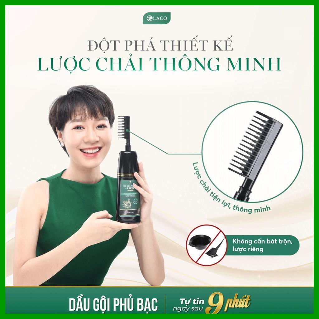 Dầu Gội Phủ Bạc Laco Black Hair 200ml giúp tóc đen tự tin sau 9 phút