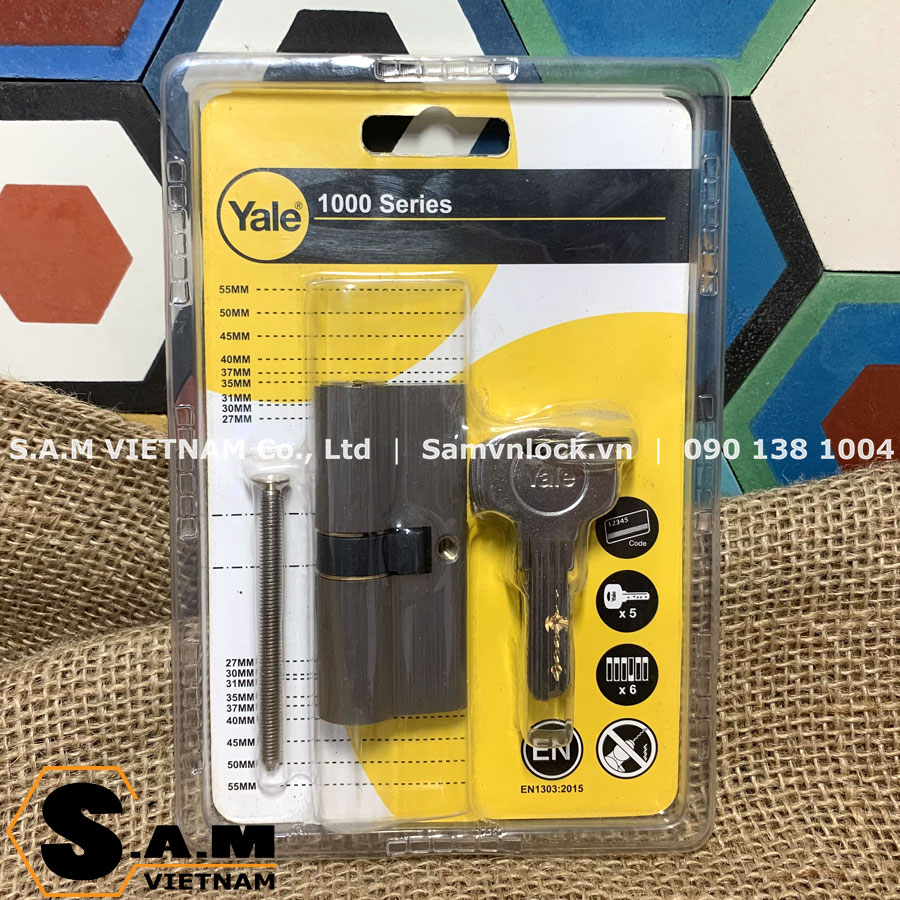 Ruột khoá Yale 10-1002-3232-00-22-01 2 Đầu Chìa 64mm, Chìa Vi Tính