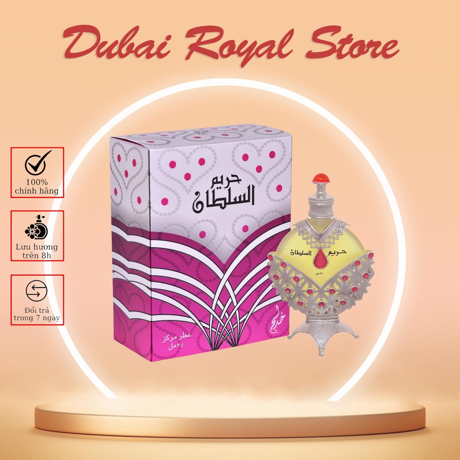 Nước hoa Dubai Hareem Al Sultan Bạc dành cho nữ hương thơm ngọt ngào lôi cuốn 35 ml