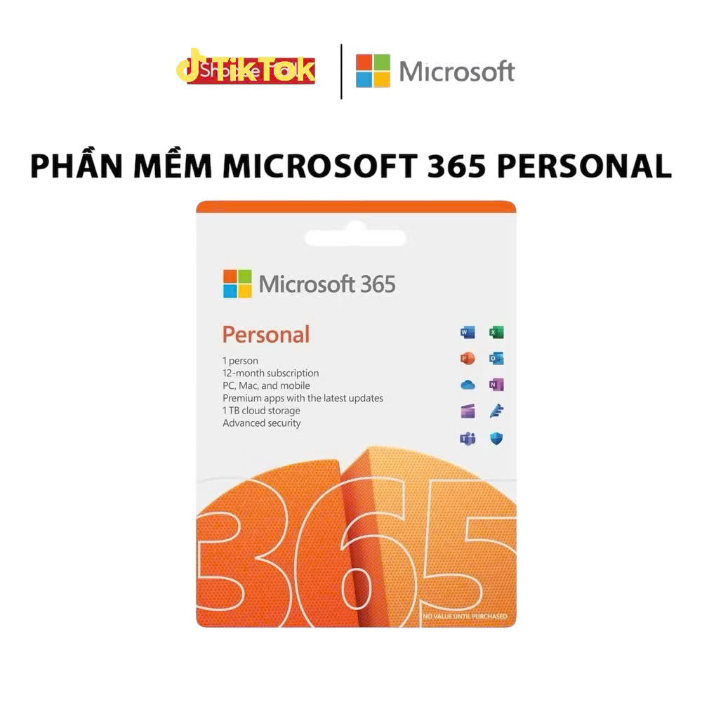 GIA HẠN HOẶC MUA MỚI OFFICE 365 PERSONAL | 36 tháng | Dùng 1 Người | 5 Thiết Bị | Lưu Trữ 1 TB Onedr