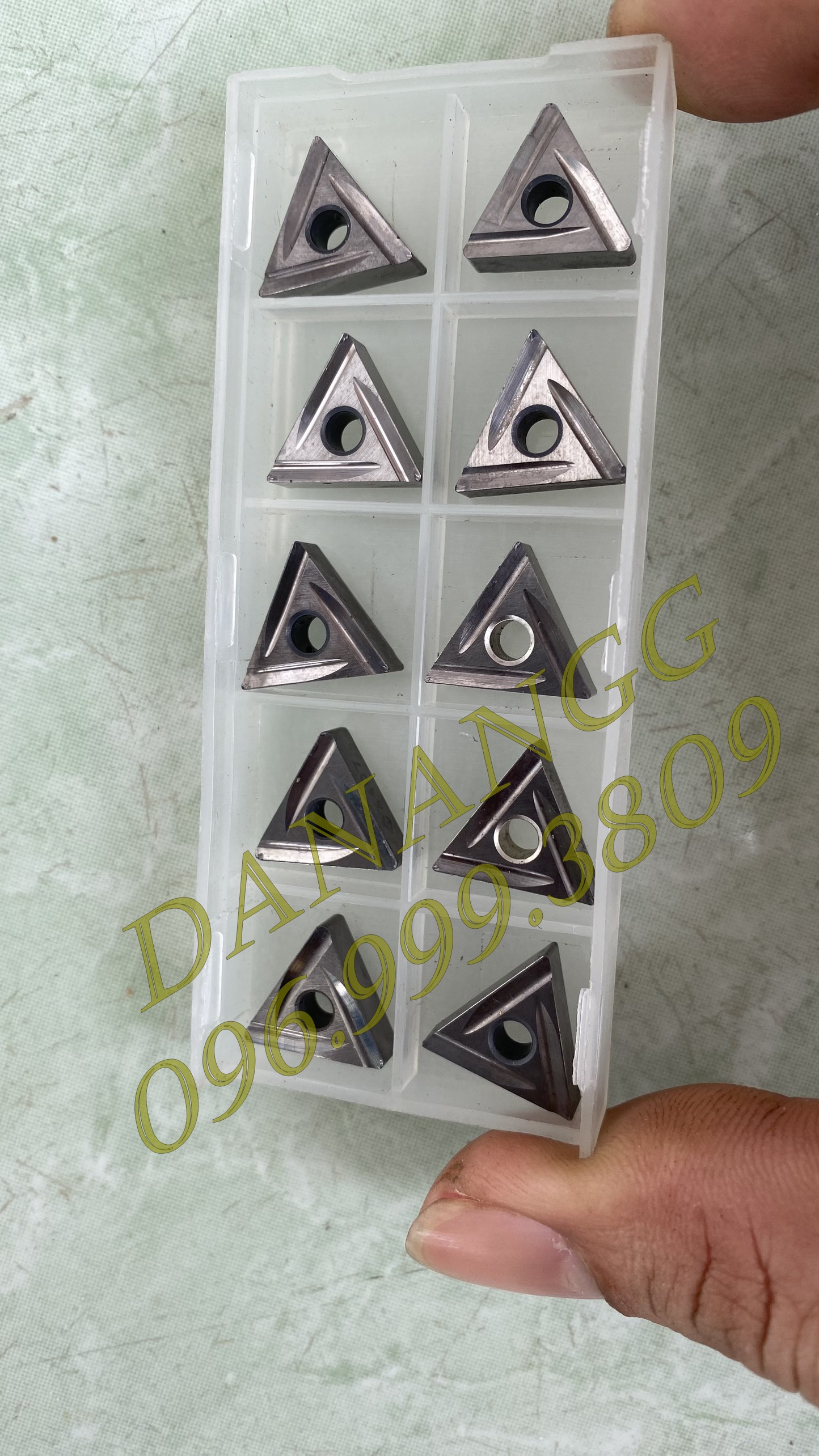 10 Mãnh Chíp tiện T16 xẻ rãnh dài thoát phôi cực tốt ăn dày chuyên inox thép tiện tinh bóng hàng lướt
