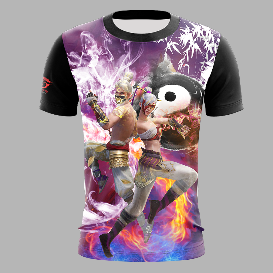 Áo Free Fire Thích Khách Âm Dương Đen 3D