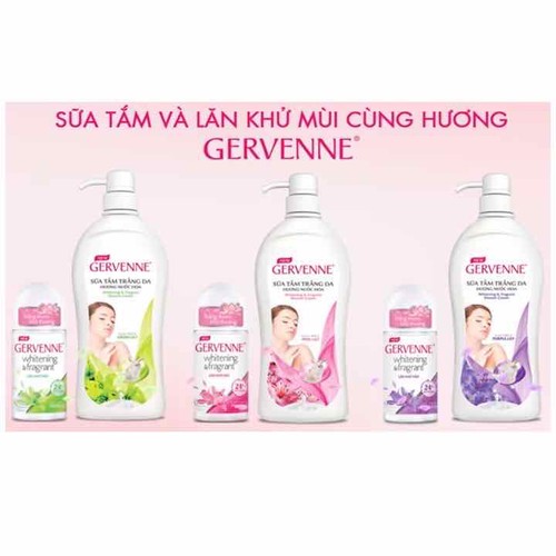 Sữa tắm Gervenne 900g tặng lăn khử mùi 50ml