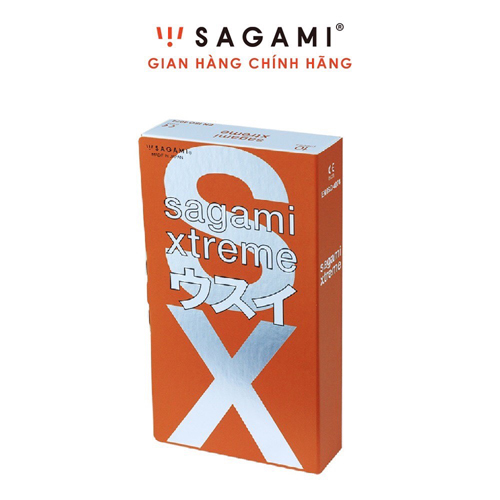 [HCM]Bao cao su Sagami Love Me Orange - Kiểu truyền thống - Hộp 10 chiếc