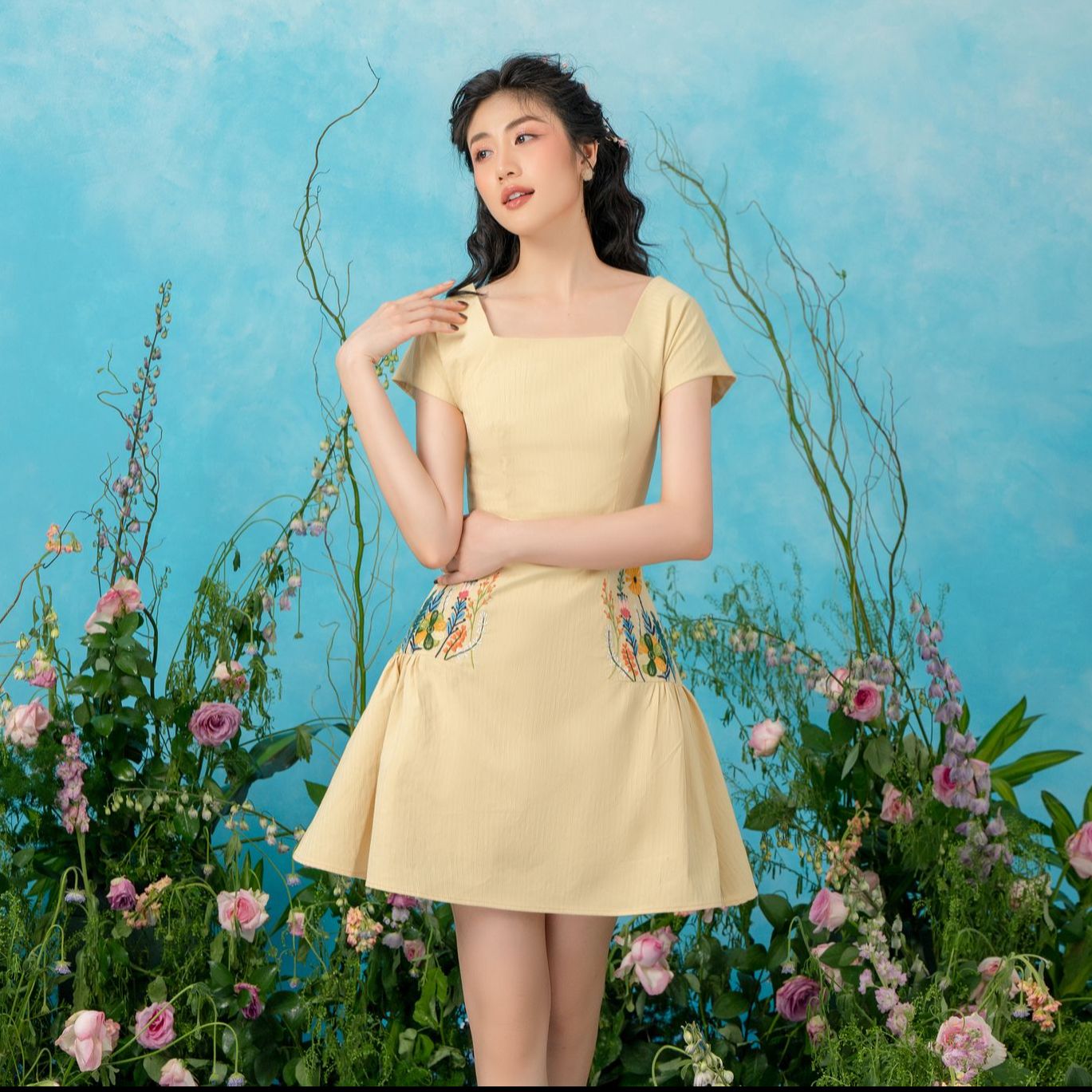 Olv - đầm twinkie embro dress
