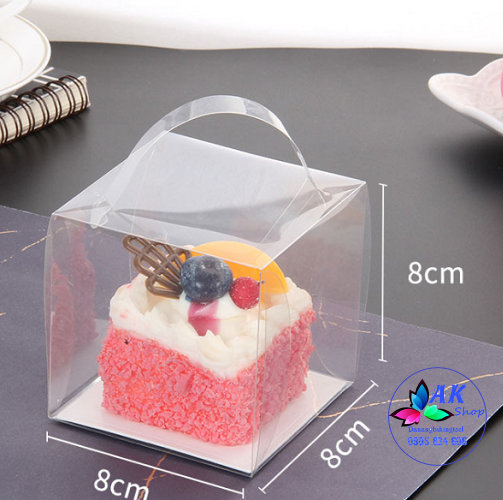 Set 5 hộp bánh mica mini size 8cm