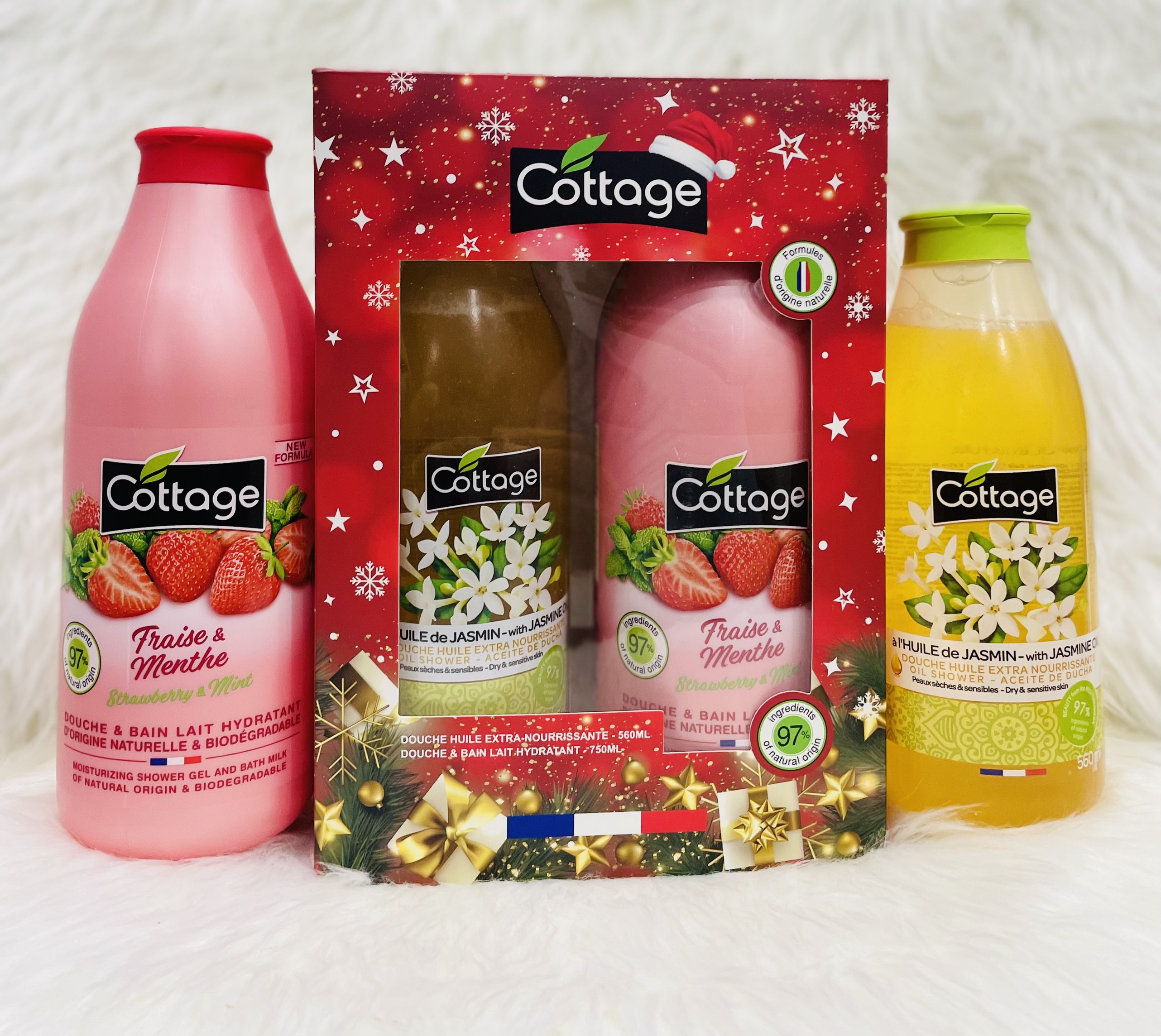 Set 2 chai sữa tắm cottage – pháp, sét quà tặng freeship max florence store