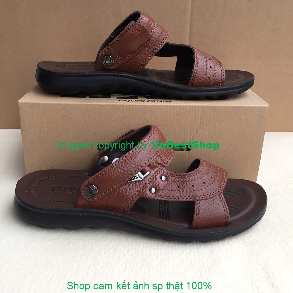 Dép Sandal Da Nam DDM036044NAU (Nâu)