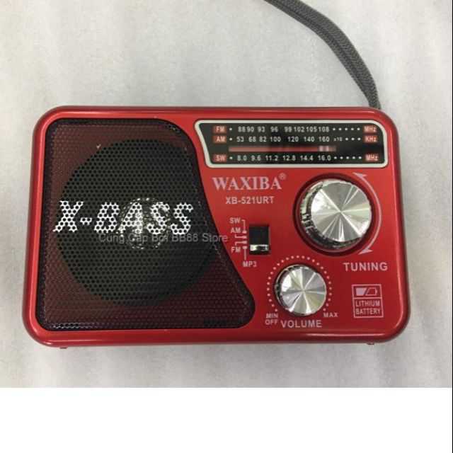 Đài radio usb nghe nhạc waxiba xb-521 urt-kèm pin sạc.
