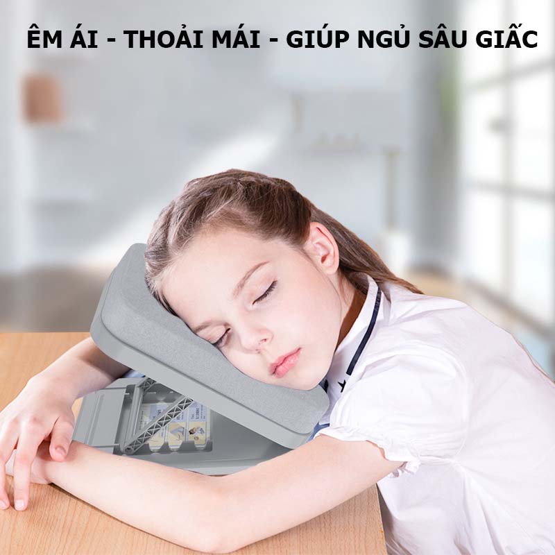 Gối kê cổ; gối ngủ chống mỏi; gối kê tay; gối ngủ trưa văn phòng; chống đau vai gáy; gối nghỉ trưa