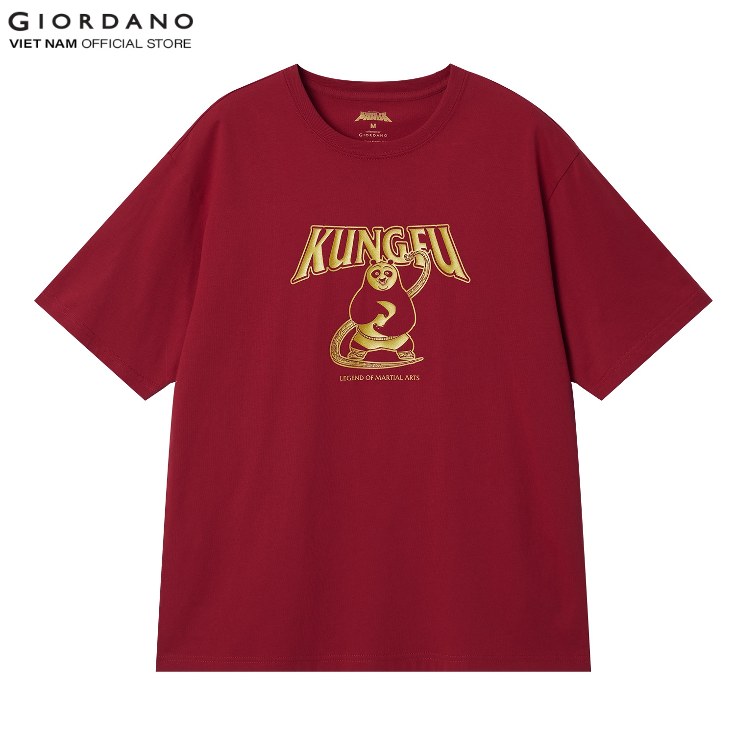 Áo Thun Nam Ngắn Tay In Hình Kungfu Panda Print Tee Giordano 01095223