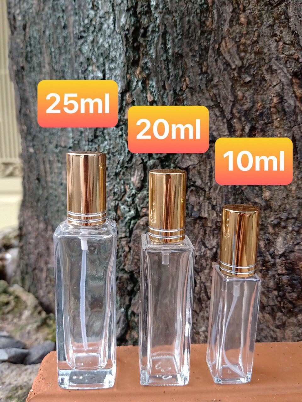 Chai chiết nước hoa vuông 10ml/20ml/25ml