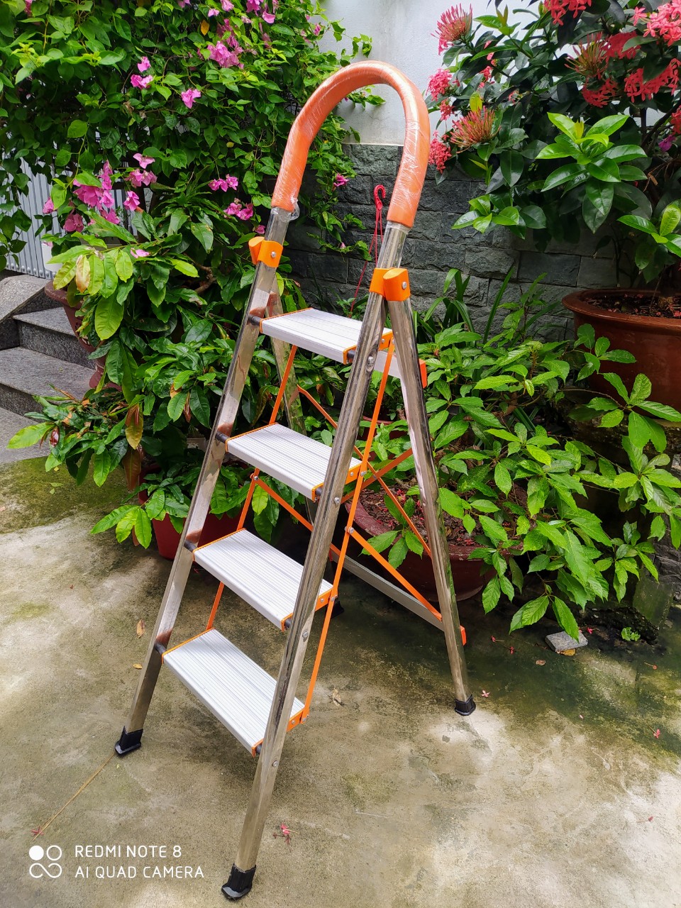 Thang bậc cam/ thang ghế thắp hương 4 bậc