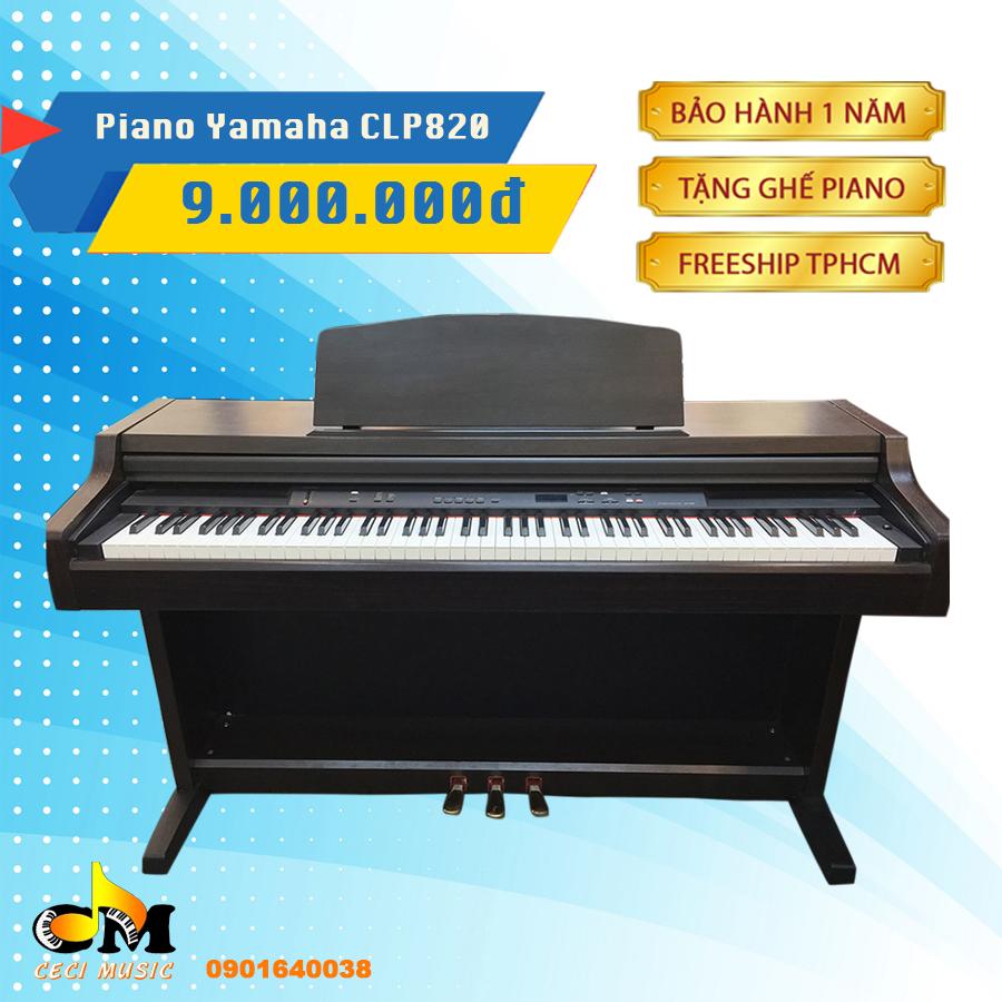 Đàn piano yamaha clp 820. hàng nội địa nhật bản. bảo hành 12 tháng. tặng kèm ghế piano trị giá 300,000đ