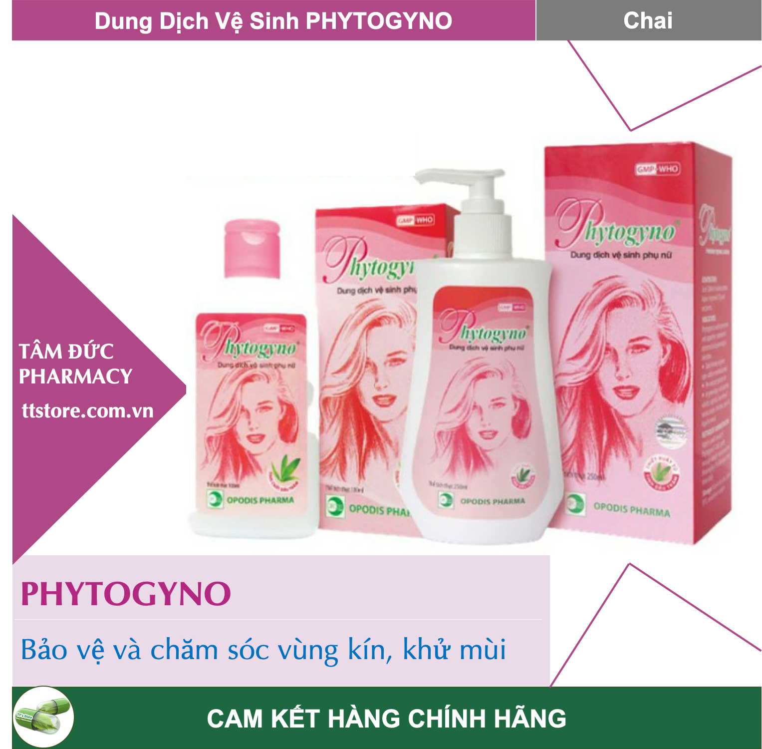 Dung dịch vệ sinh phụ nữ phytogyno 100ml 250ml