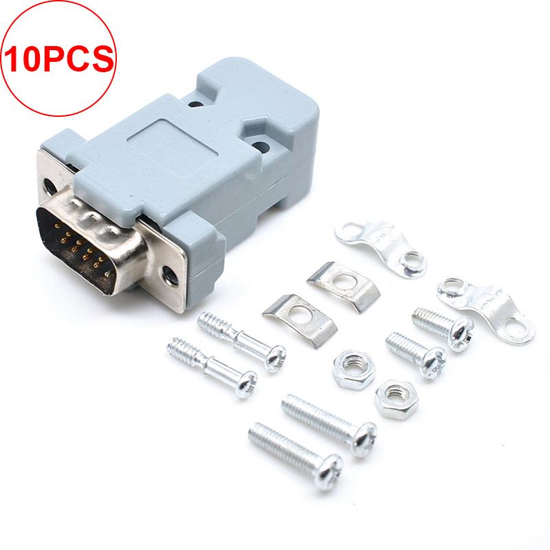 10 chiếc - Đầu hàn vỏ ốp DB9 RS232 cổng cái (female)