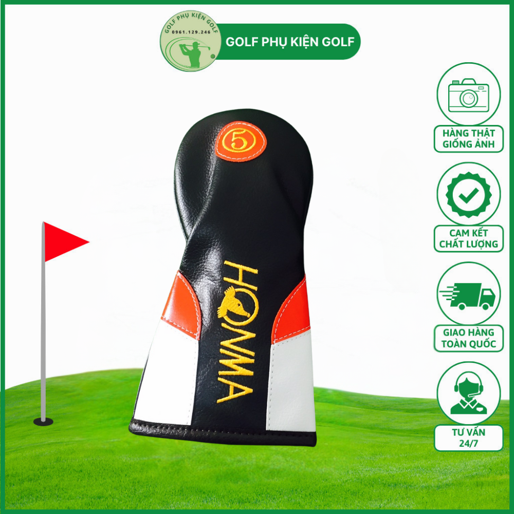 Cover đầu gậy golf-cover gậy honma- bọc đầu gậy golf-bao che đầu gậy golf honma-cover golf- golf-cover gậy gỗ honma-cover honma