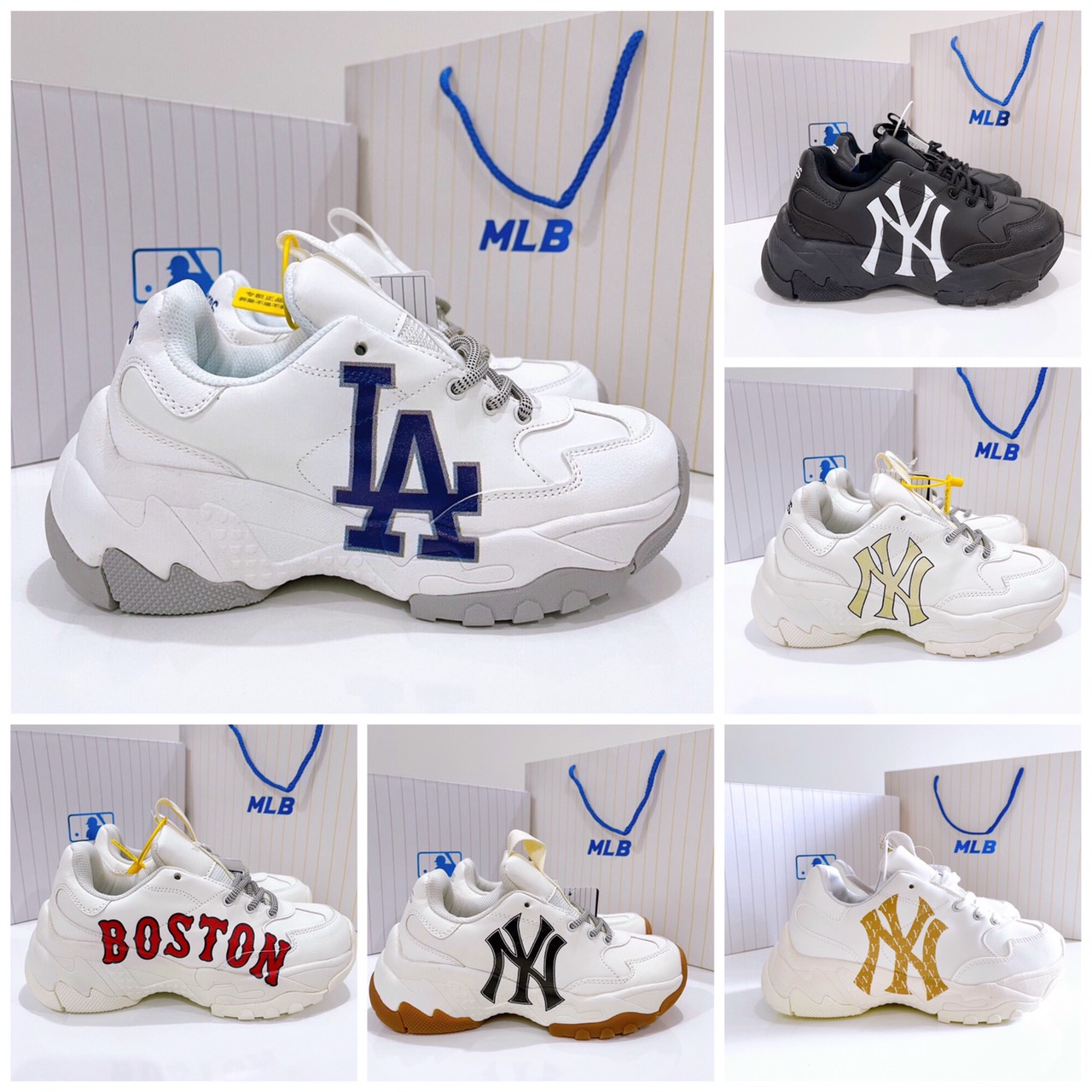 Giày thể thao nam nữ, giày sneaker mlb các màu cao cấp